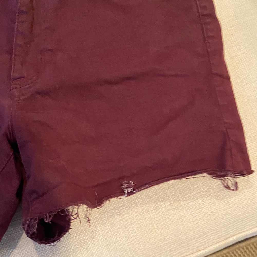 American Eagle Outfitters Women's Maroon Jean Shorts - Picture 6 of 12